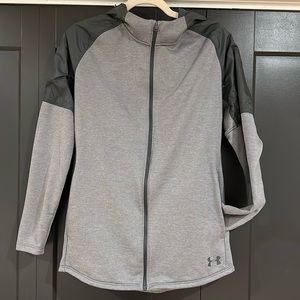 Under Armour grey front zip jacket - GREAT condition!